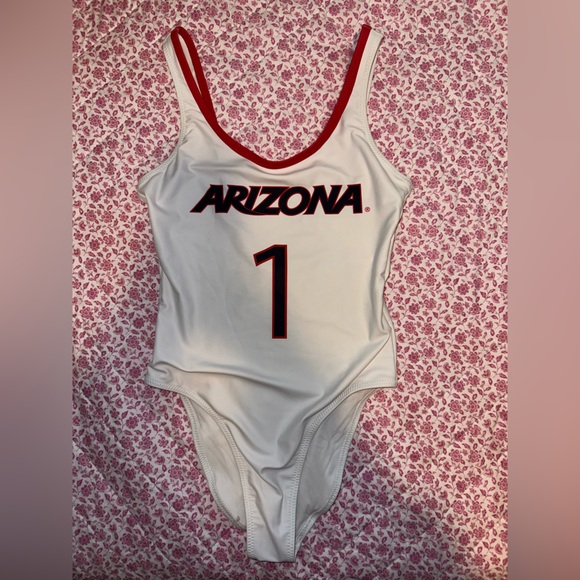 Arizona Women's Bodysuit - White and Red - Picture 1 of 1